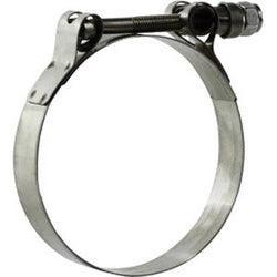 840450 - T-Bolt Hose Clamp 4-9/32 in to 4-9/16 in Stainless Steel, Torque 75 in-lb