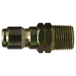 86041 - 3/8 in Steel Quick Disconnect Straight Through Plug, MPT Connection, 4000 psi, 10.5 GPM
