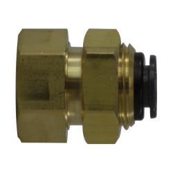 860604C - D.O.T. Female Bulkhead Connector - 3/8 in Push-to-Connect & 1/4 in NPT, Composite Material
