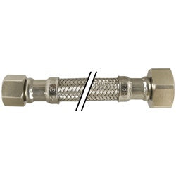 922112 - 12in Stainless Steel Lavatory Connector, 3/8in Compression x 1/2in FPT