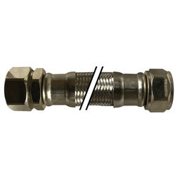922812 - 12 in Stainless Steel Water Heater Connector, 7/8 in Compression, 3/4 in FIP Fitting