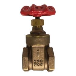 940136C - 1-1/2 in FPT Full-Port Brass Gate Valve, 2.44 in Length, 200 psi WOG