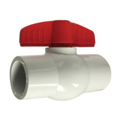 940294 - 1/2 in PVC Ball Valve - Slip x Slip, 1/4 Turn Handle, 150 psi