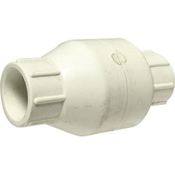 940327 - PVC 1 in Slip x Slip In-Line Spring Check Valve, 200 psi, 77°F Rated
