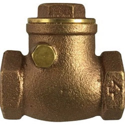 940354 - 1in FPT Brass Swing Check Valve, 2.62in Length, Rated 200 psi WOG