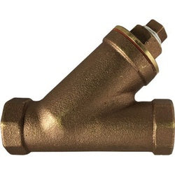 940525 - 1 in FPT x FPT Forged Brass Wye-Pattern Strainer with #20 Mesh Screen