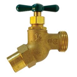 942123LF - 3/4 x 1/2 in Lead-Free Brass Hose Bibb with No Kink Valve