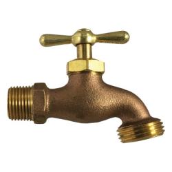 942170 - Brass Hose Bibb Valve - 1/2-in MPT x 3/4-in MGHT Connections
