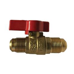 943342 - 3/8-in Gas Ball Valve, Flared x Flared, Forged Brass with Aluminum Handle