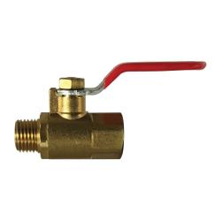 944106 - 1/8-in MPT x FPT Brass Mini Ball Valve, 1.69 in Length, 200 psi WOG