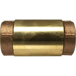 944434 - 1-1/2 in Brass In-Line Lift Check Valve with FPT, 4.04 in Length, 200 psi WOG Rating
