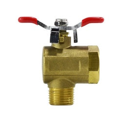 947112 - 3/8-in MPT to FPT Brass 90-Degree Right Angle Ball Valve, 250 psi