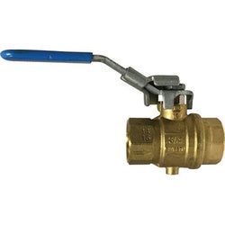 948133 - 1/2 in Brass Vented Exhaust Ball Valve with #10/32 UNP Tap and FPT Connections