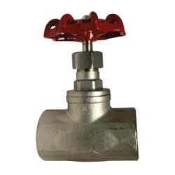 949308 - 2 in Female Thread Globe Valve, 5.1 in Length, 316 Stainless Steel, Handwheel Operation