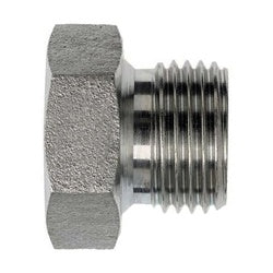 9522P2 - 1/8-in Male BSPP Hex Head Plug with 60-Degree Seat, Steel Construction