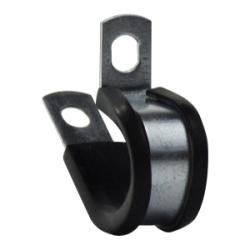 95402 - Steel Rubber Cushioned Clamp - 1/4 in Maximum Clamp Diameter, Zinc-Plated Finish
