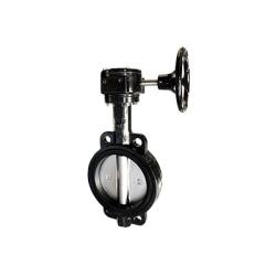 9650G10 - 10 in Ductile Iron Wafer-Style Butterfly Valve with Gear Actuator and Buna-N Seat