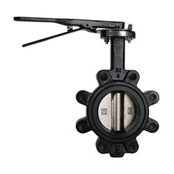 9660L5 - 5 in Ductile Iron Lug-Style Butterfly Valve with 2.14 in Length and 4.86 in Orifice