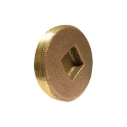 970312 - 5 in MPT Brass Countersunk Head Cleanout Plug, 1200 psi, -65 to 250°F Temperature Range
