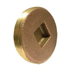 970310 - 3-1/2 in Brass Countersunk Head Cleanout Plug for Effective Sealing