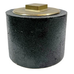 970804RH - 4 x 3-1/2 in Iron Raised Head Cleanout Plug