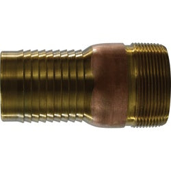 973606 - 2-1/2 in Hose Barbed x 2-1/2 in MPT Brass Combination King Nipple