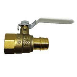 973636LF - 3/4 x 3/4 in Lead-Free Forged Brass Ball Valve with PEX to FNPT Connections