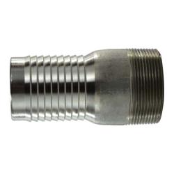 973704 - 1-1/2-in Hose Barbed x 1-1/2-in MPT 316 Stainless Steel Combination King Nipple