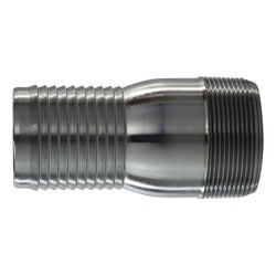 973852 - 1-in Hose Barbed x 1-in MIP Combination Nipple, 3-3/8-in Length, Black Steel