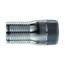 973869 - Steel Combination King Nipple - 2 in Barbed x 2-1/2 in MNPT, Zinc-Plated