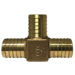 973966LF - 1 in Barbed Hose Insert Tee Fitting - Lead-Free Bronze, 150 psi Maximum Pressure