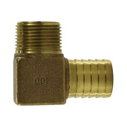 973982 - 1-in MIP to 1-in Hose Barbed Bronze Elbow Fitting, 150 psi