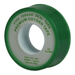 982130 - 1/2 in x 260 in PTFE Thread Seal Oxygen Tape, 3.5 mil Thickness