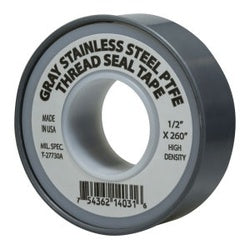 982135 - 1/2 in x 260 in Gray PTFE Stainless Steel Thread Seal Tape