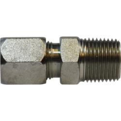 C240464 - 3/8 in x 1/4 in Steel Connector with 1/2-24 x 3/8-24 Threads