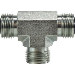 FS260344 - 9/16 in Male ORFS Steel Union Tee, 3 Connections, 6000 psi Max Pressure