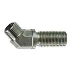 FS270266 - Steel 45° Bulkhead Union Elbow, Male ORFS, 11/16 in x 11/16 in