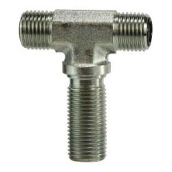 FS27038 - 1/2-inch Male O-Ring Face Seal Steel Bulkhead Union Branch Tee with 13/16-16 Threads