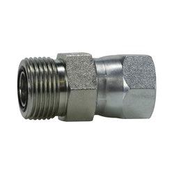 FS640244 - Steel Swivel Connector - 1/4 in FJIC x 1/4 in Male ORFS, 6000 psi max, 375°F max