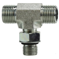 FS68031212 - Steel Branch Tee - 3/4-in Male O-Ring Face Seal x 3/4-in Male O-Ring Face Seal x 3/4-in