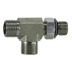 FS68041616 - 1-in Male O-Ring Face Seal x 1-in Male Adjustable O-Ring Boss Steel Tee Fitting