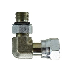 FS680966 - 90 Degree Steel Swivel Elbow - 9/16 in Male ORB x 11/16 in Female ORFS
