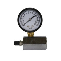 GT15 - 0 to 15 psi Brass Gas Test Gauge with 3/4 in Connection