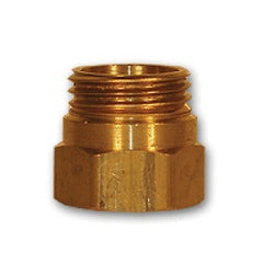HE61N-6 - 3/8 in Barbed Brass Hose End Spring Guard Nut