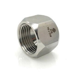 SS304-C-02 - 1/8-in Female JIC Stainless Steel Cap Fitting, 1/2 in Length