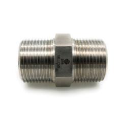 SS5404-04-04 - 316 Stainless Steel Hex Nipple 1/4 in MNPT x 1/4 in MNPT, 1.448 in L