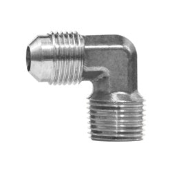 10294N - 90-Degree Male Elbow Fitting, 3/8-in Male Flared x 1/4-in Male NPTF, Brass, 1000 psi