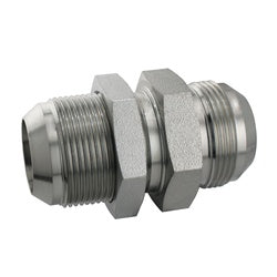 2700-LN-20-20 - 1-1/4-in Male JIC Steel Bulkhead Union with Lock Nut, 2500 psi, 375°F Rating