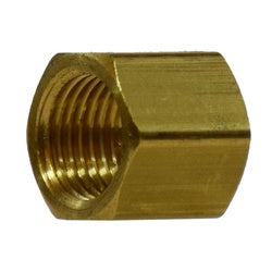 28077 - 3/8-in Brass Barstock Pipe Cap, Female NPTF, 0.81 in Hex Size, 0.69 in Length