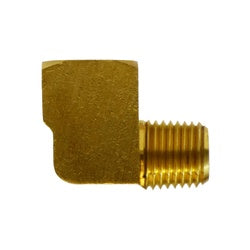 116AH-A - 90-Degree Heavy Barstock Brass Street Elbow 1/8" Female NPTF to 1/8" Male NPTF